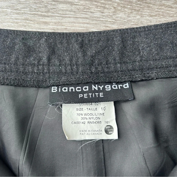 Vintage Bianca Nygard Grey Wool  Blend High Waist Ankle Length Mom Pants - Picture 7 of 12